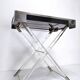 Maison Jansen Style Lucite Faux Bamboo and Chrome Tray Table 1970s