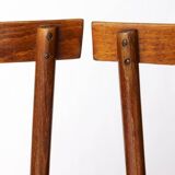Pair of Soviet Beech Dining Chairs – 1978 Vintage, Refurbished Wood Frame