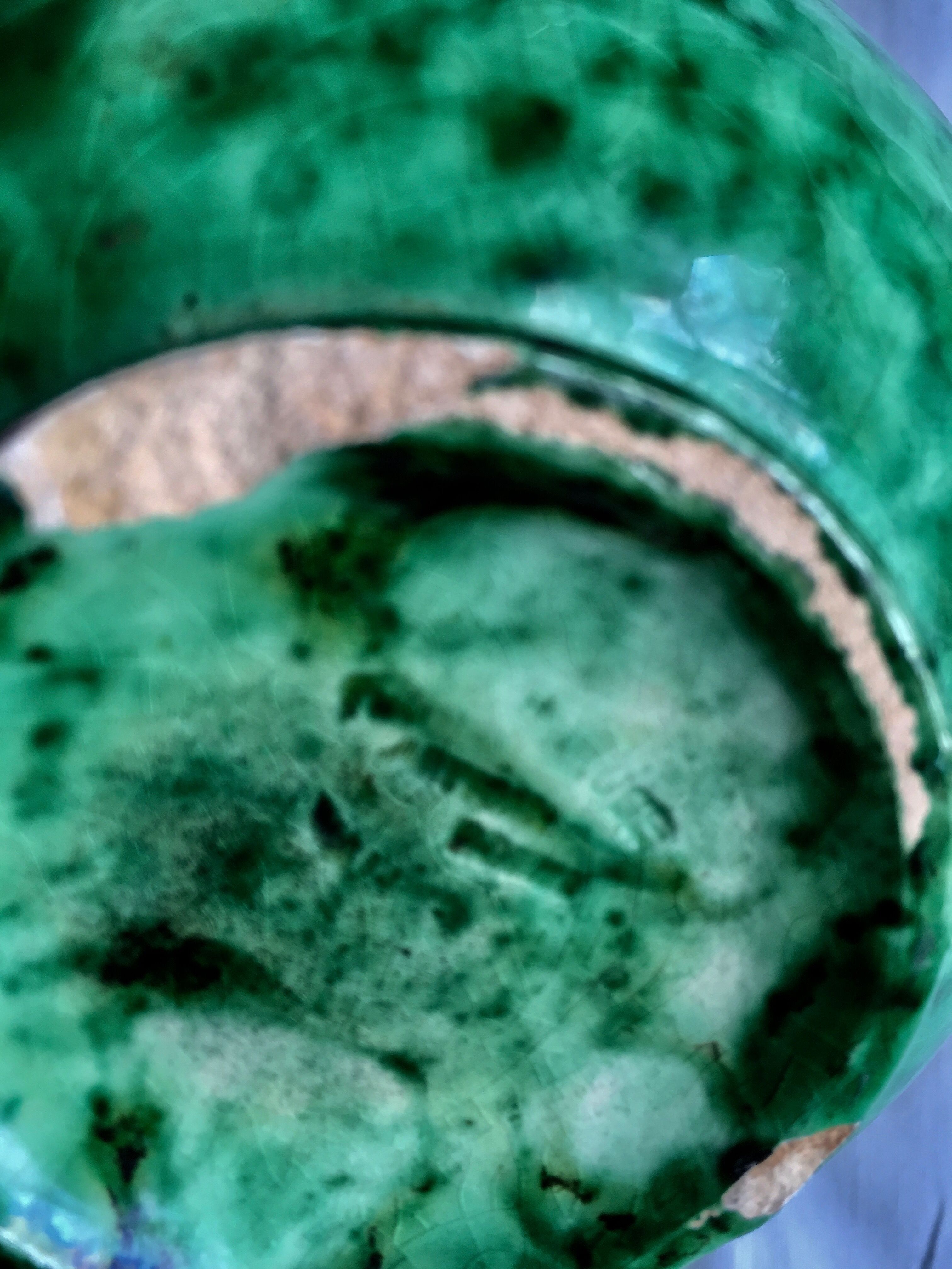 Green glazed ceramic pitcher, marius giuge at vallauris 50's