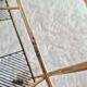 Vintage bar table, side table, glass trays, Eiffel legs.