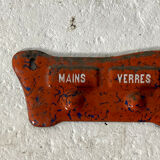 Vintage enamelled towel rack 50
