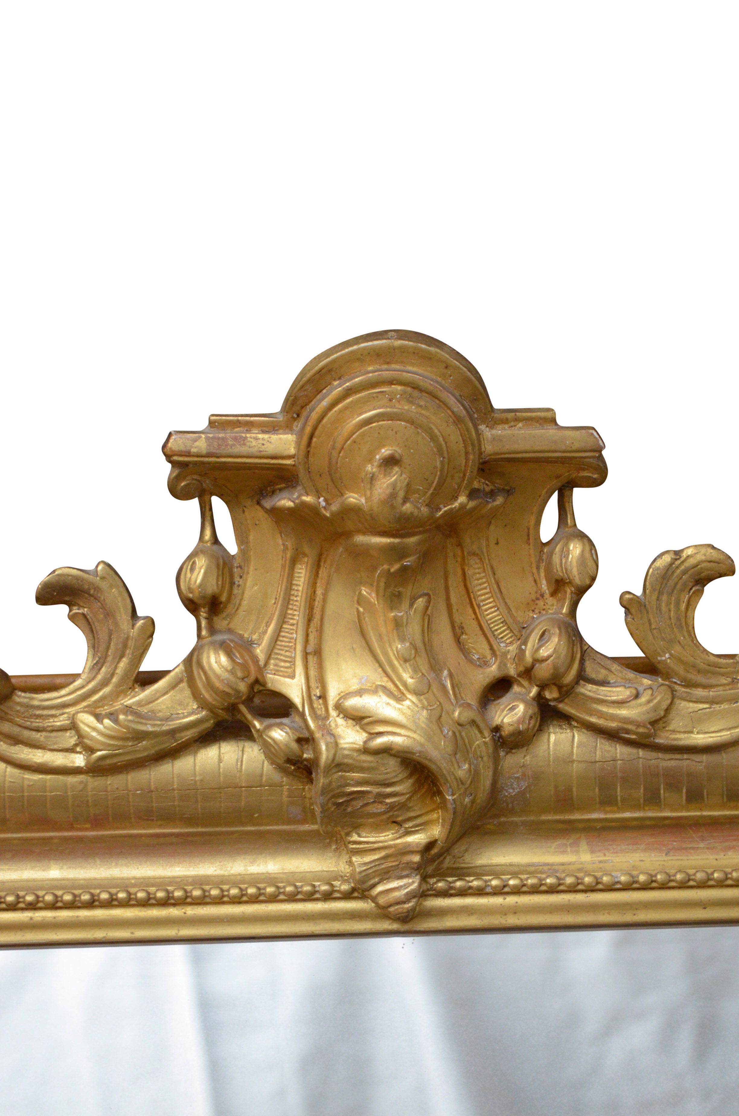19th centuryLouis Philippe giltwood pier mirror - 130x76cm