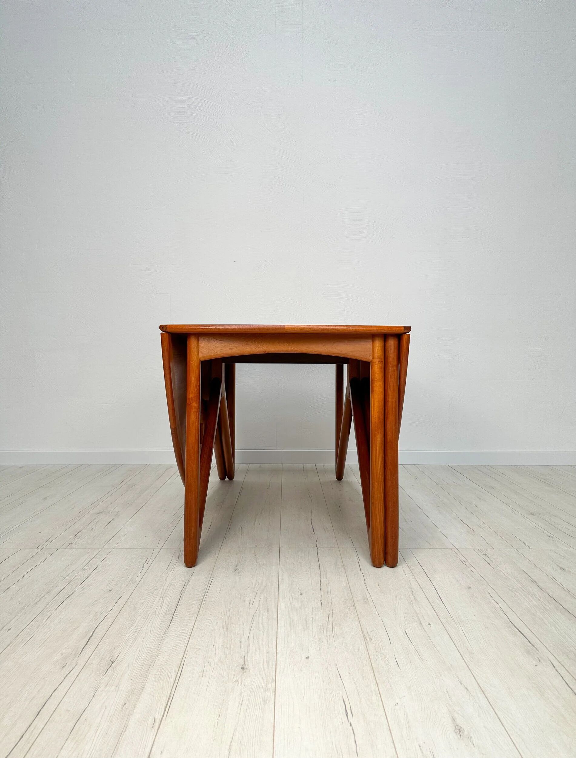 1960s Vintage Gate-leg Teak Danish Dining Table by Niels Koefoed