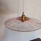 Vintage pink glass pendant light