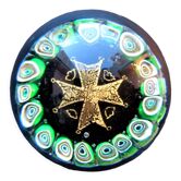 Sulfure en verre Murano La croix de Malte