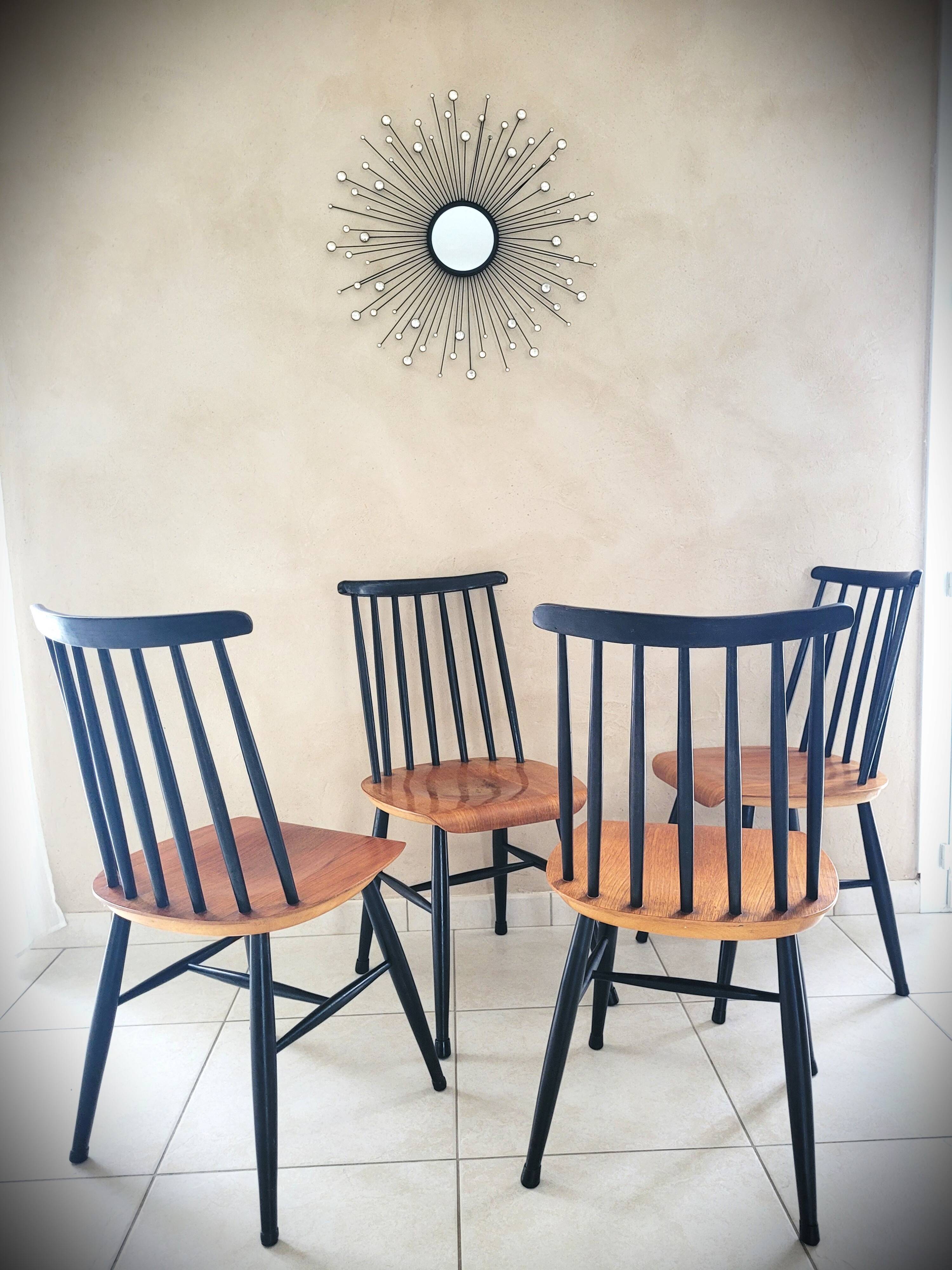 Set of 4 Scandinavian style Fanett chairs by Ilmari Tapiovaara
