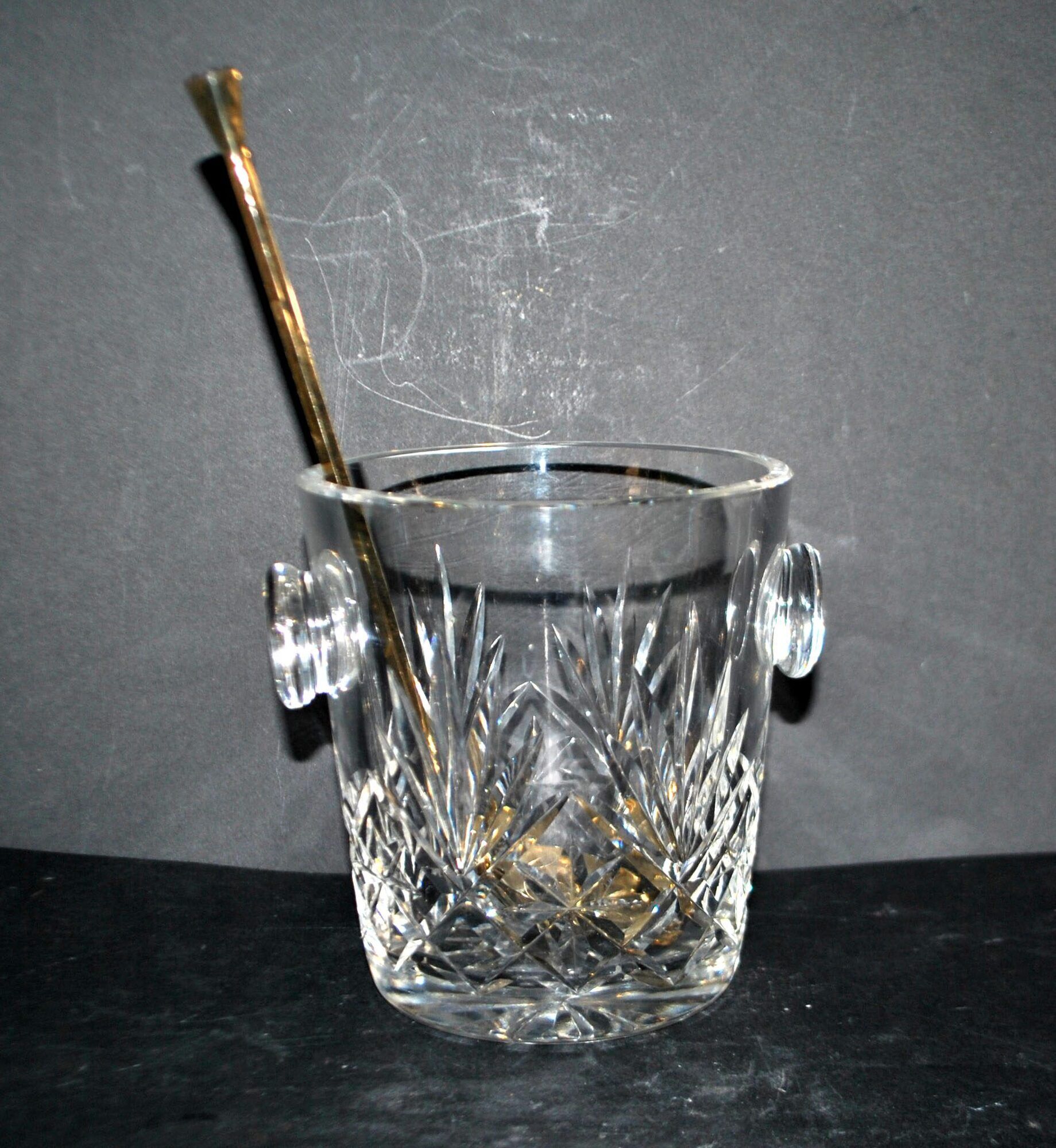 Cut crystal ice bucket Saint-Louis model Massenet H12cm