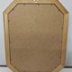 Antique Octagonal Mirror 45x35 with Floral Decor from the 80s Vintage