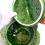 Dabbling cabbage leaf soup bowl