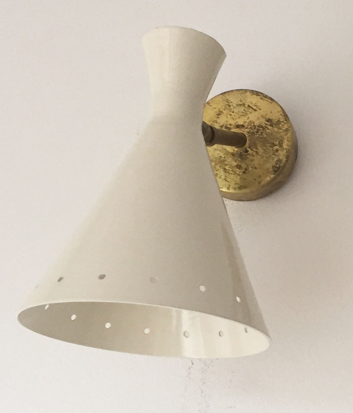 Set of three Italian design wall lights from the 1950s.