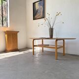 Oval coffee table beech 1980 Aalto Ikea
