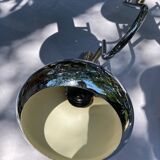 6-lamp vintage 70'S chrome pendant light
