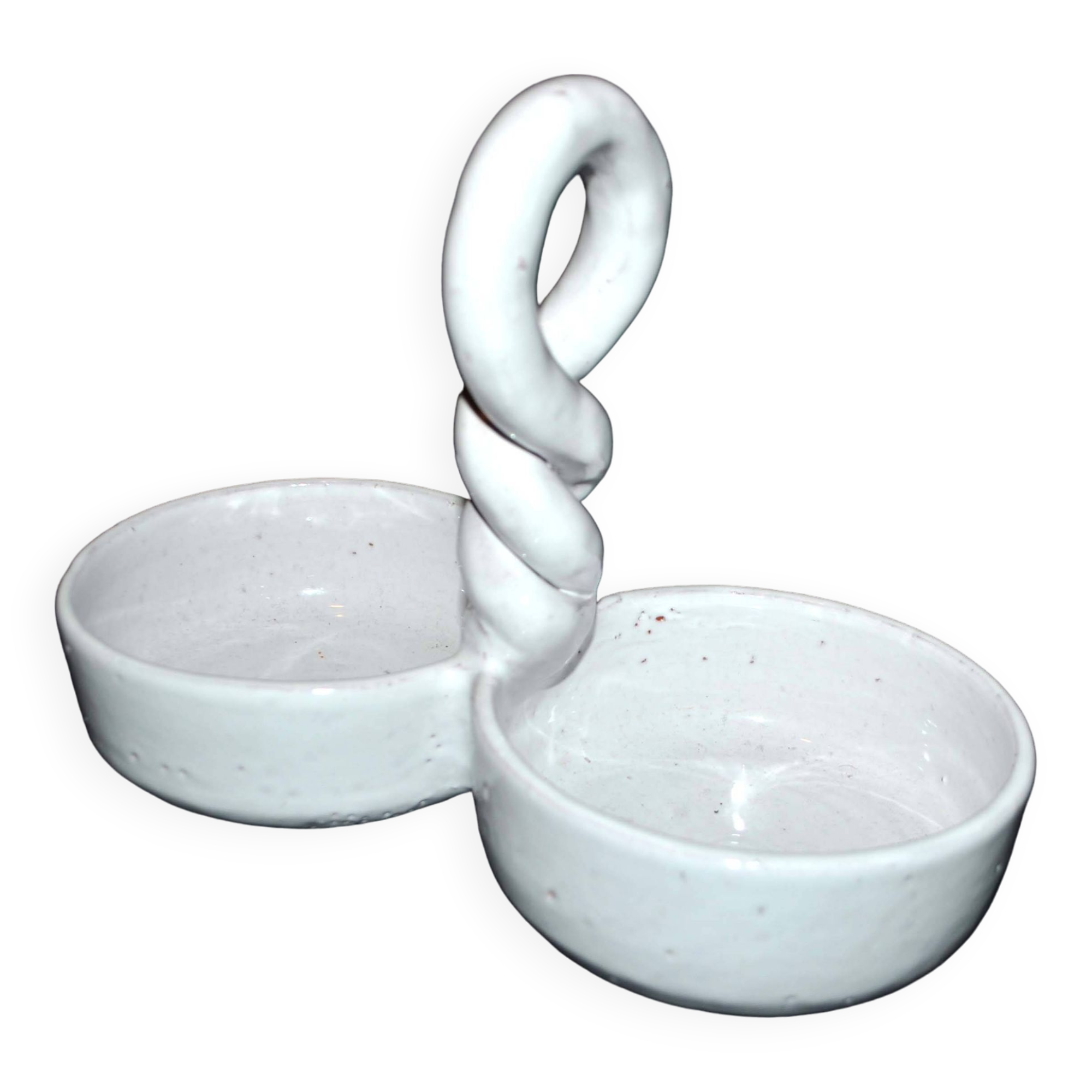 VALLAURIS, vintage ceramic pocket tray 1960 signed Ljj Laurent Jacques et Juliette 1960