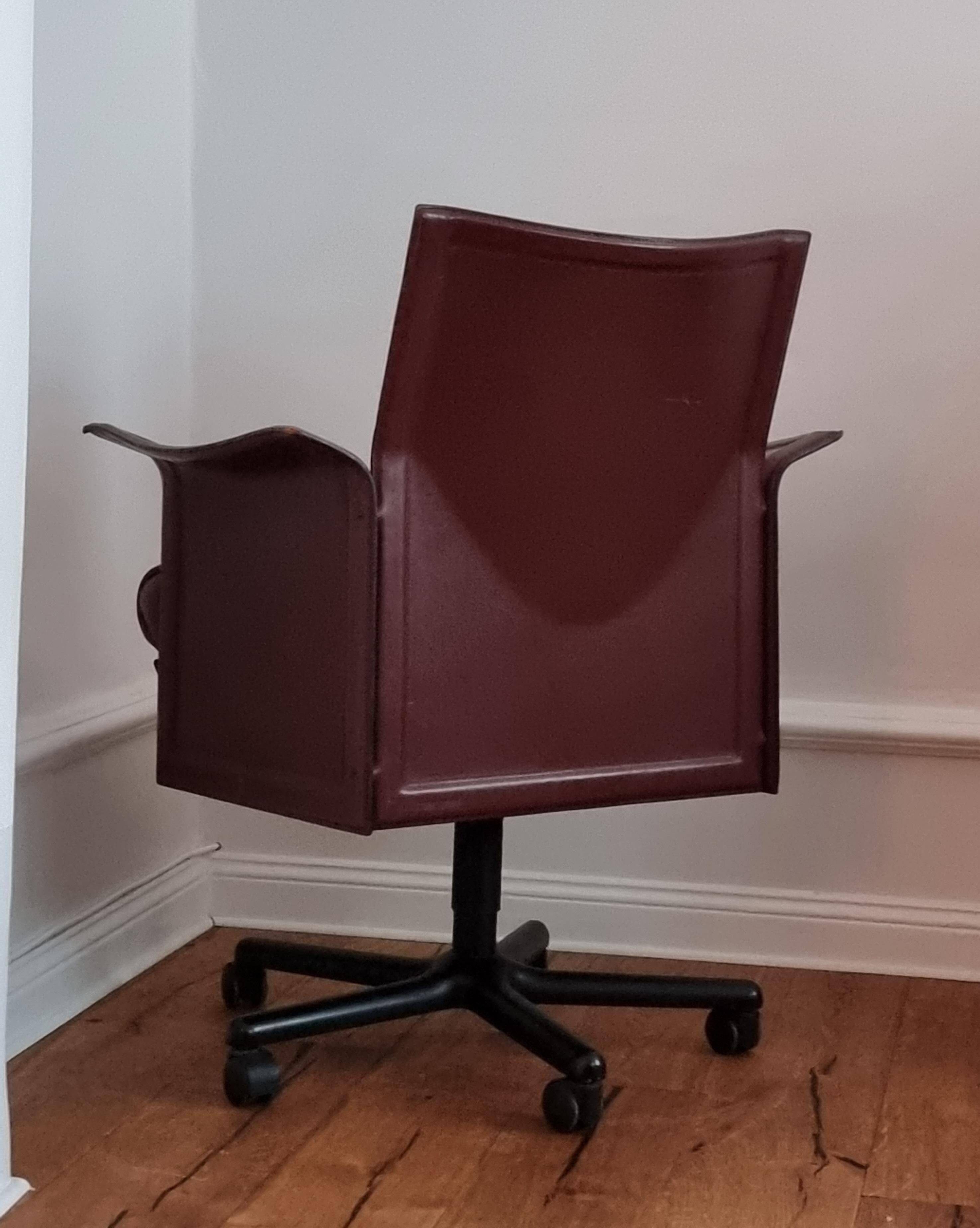 Tito Agnoli, swivel office chair "Korium" for Matteo Grassi, Post-Modern / Italy