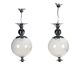 Group of 2 chrome metal and glass lamps, Italy, 1960s