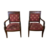 Pair of empire-style armchairs with dolphins