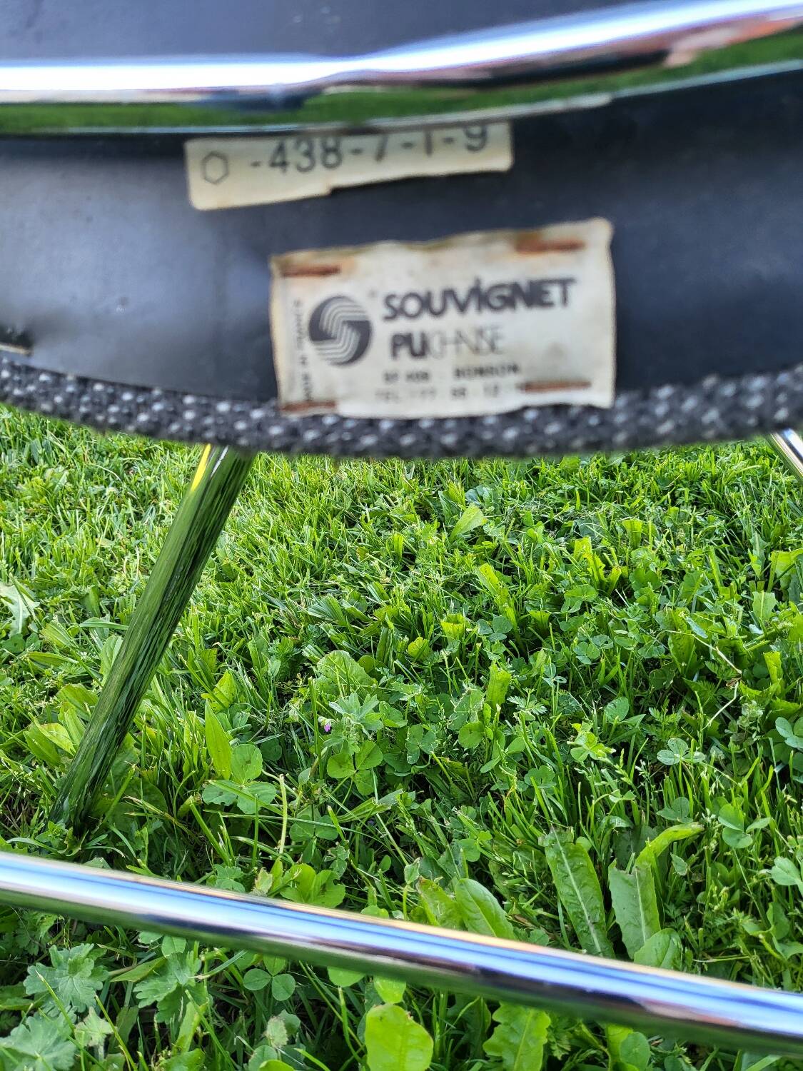 Set of 4 souvignet folding chairs from the 1970s.