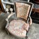 Fauteuil d'époque Louis XVI, tissus indienne n°2