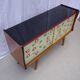 Vintage sideboard with 2 sliding glass doors