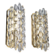 Pair of ÖIA Swedish Glass and Brass Wall Sconces 1960s