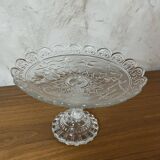 Glass fruit bowl on foot