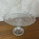 Glass fruit bowl on foot