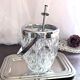 Seau à glace verre cristallin texturé avec pince à glaçons