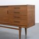 1950s sideboard, teak, sliding doors, restored,