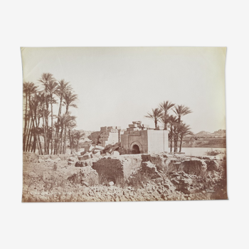 Pascal Sébah (1823-1886) - Photograph, albumen print - Ile de Phylae, Arc de Triomphe, Egypt