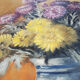Oil on wood framed and signed Henri Merlet: flowers in vase