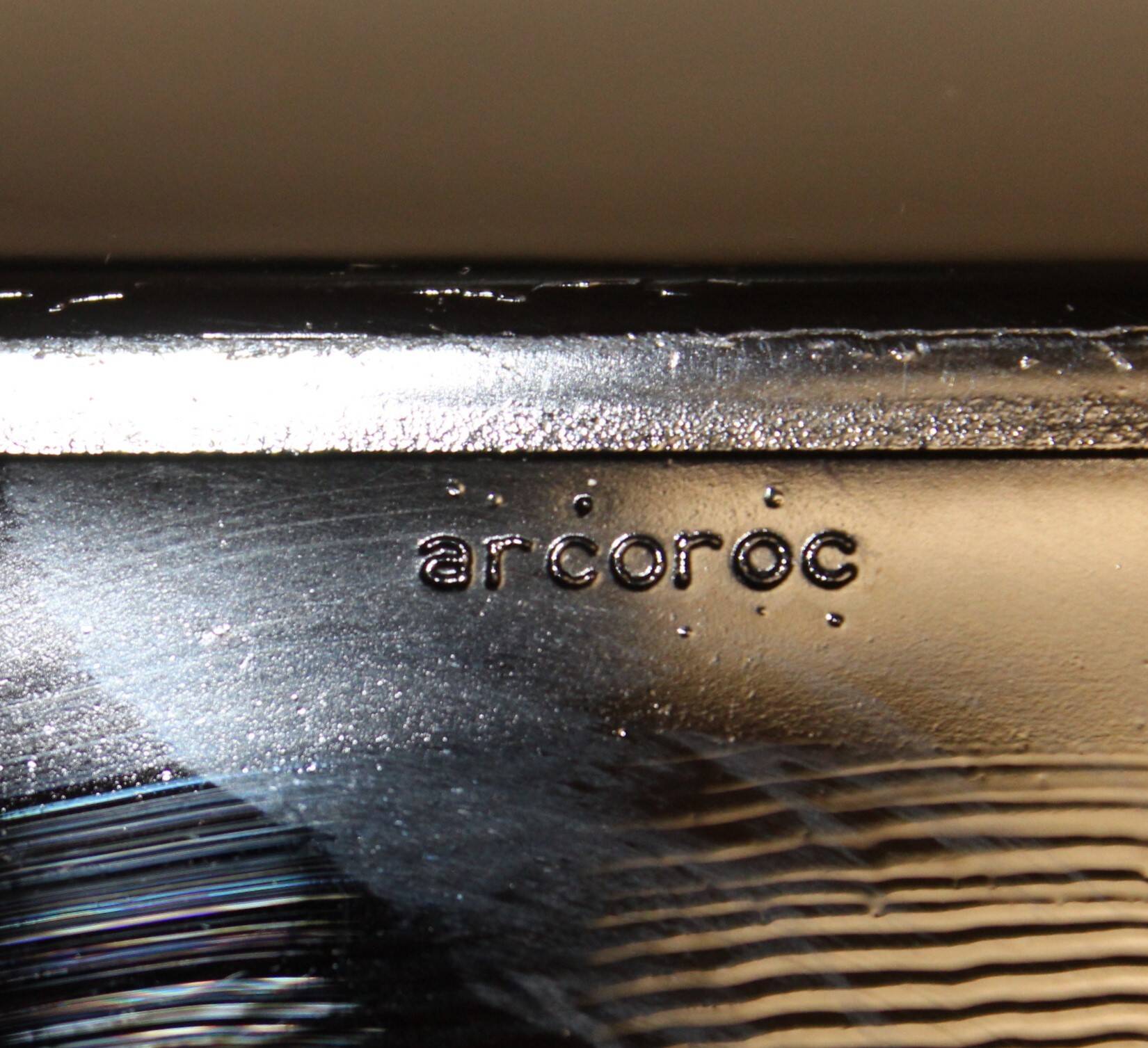 3 black Arcoroc "Octime" serving dishes