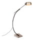 Iconic 1970s chrome arc floor lamp with adjustable swing arm, 1970 Italy