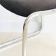 Chrome chair in gray fabric, Italy 1970s
