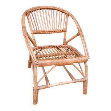Petit fauteuil enfant en osier 