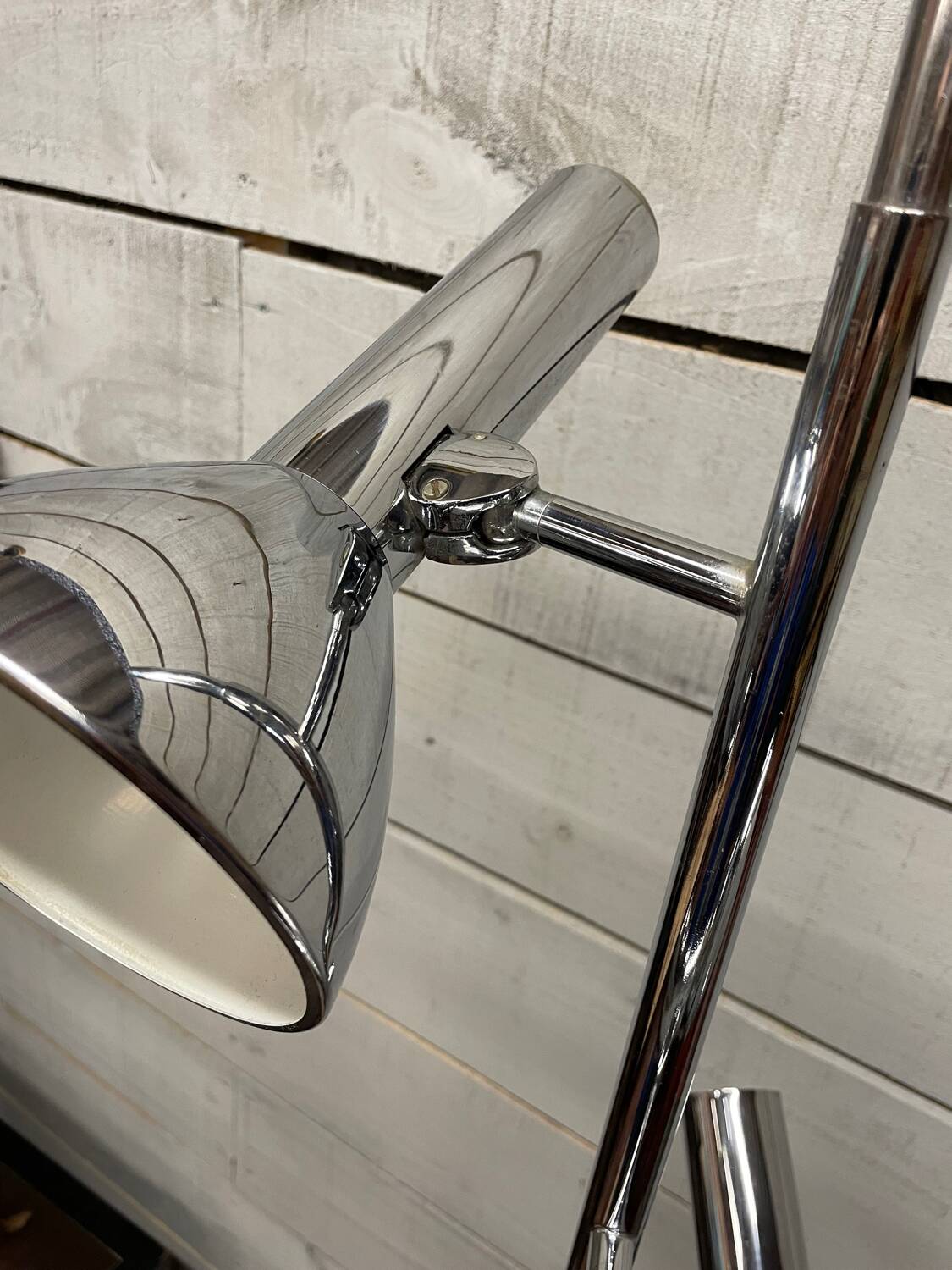 Lampadaire chromé 3 spot vintage design 70