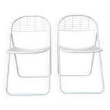 Pair of Ted Net folding chairs by Niels Gammelgaard for Ikea, 1970s