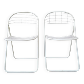 Paire de chaises pliantes Ted Net Niels Gammelgaard pour Ikéa Années 70