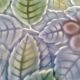 Large barbotine plate Salins blue lavender 80s