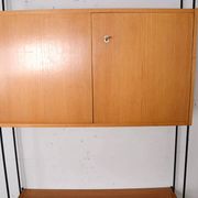 Omnia shelving system / self-supporting modular secretary desk in teak, dating from the 1960s.