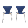 Set of two chairs « Butterfly » by Arne Jacobsen for Fritz Hansen, Denmark 1989