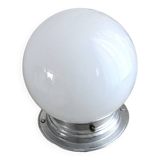 Small opaline globe table lamp