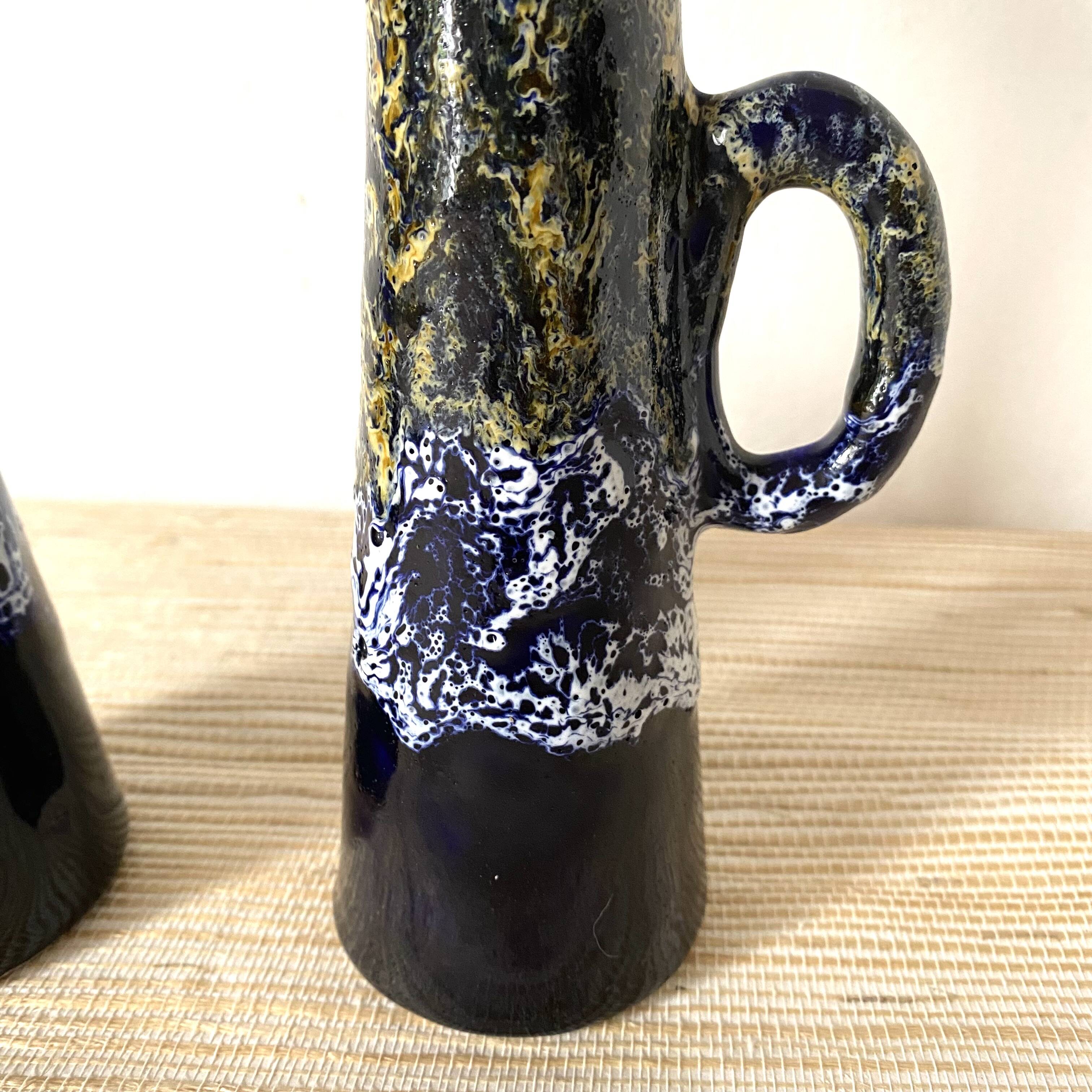 Pair of ceramic candlesticks from the 70s