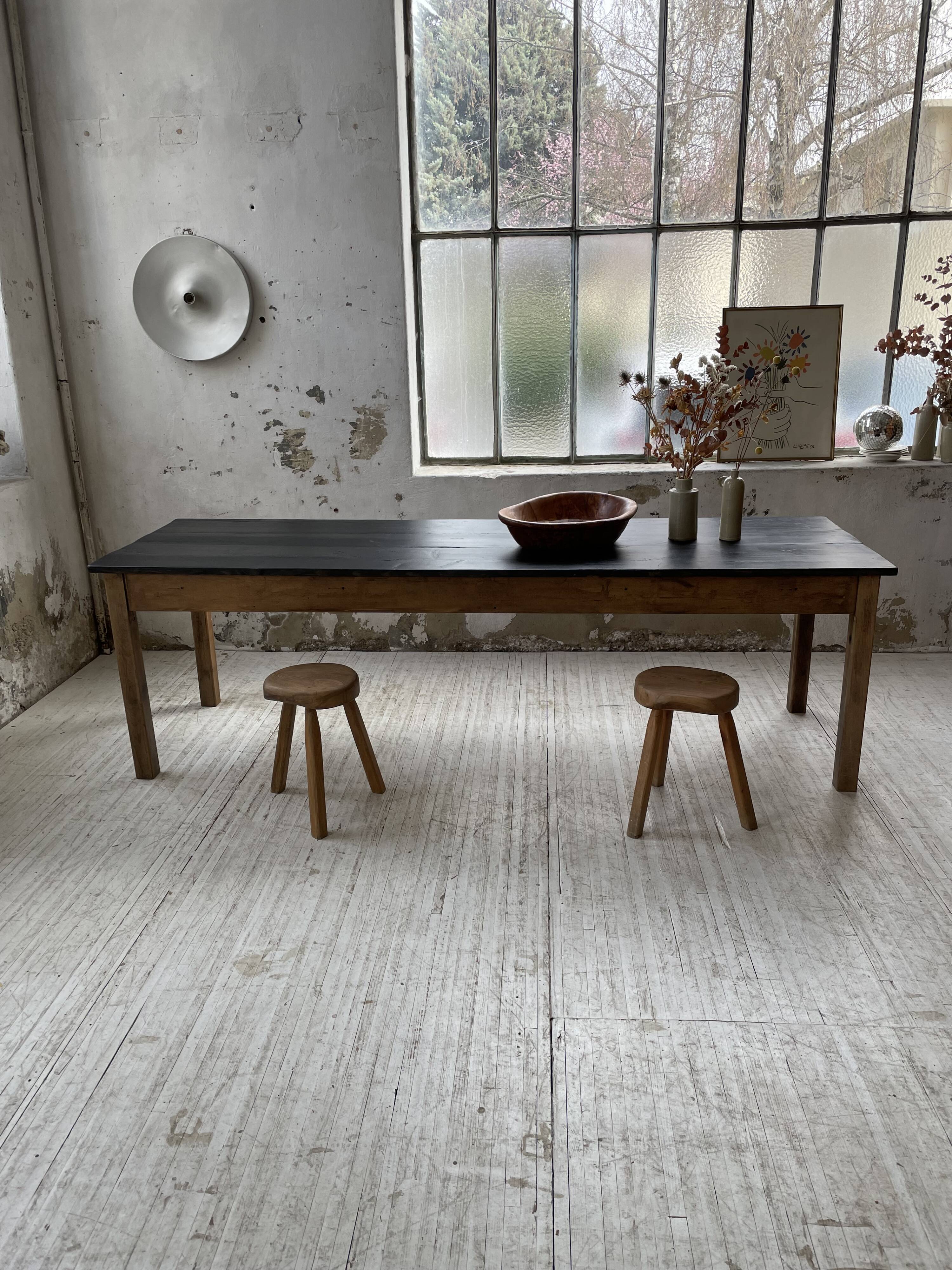 Black pine farm table 250 cm