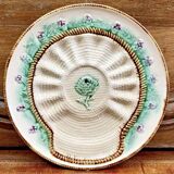 Old Longchamp asparagus artichoke barbotine plate