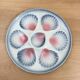 Lot of 6 oyster plates or scallops - Moulin des Loups Orchies