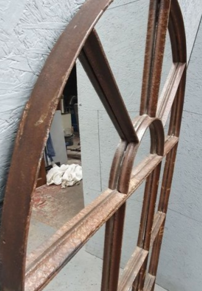 Metal industrial mirror in the shape of a warhead height 156 cm
