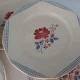 Lot of 6 flat plates Digoin Sarreguemines