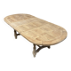 Solid oak farmhouse table with extensions