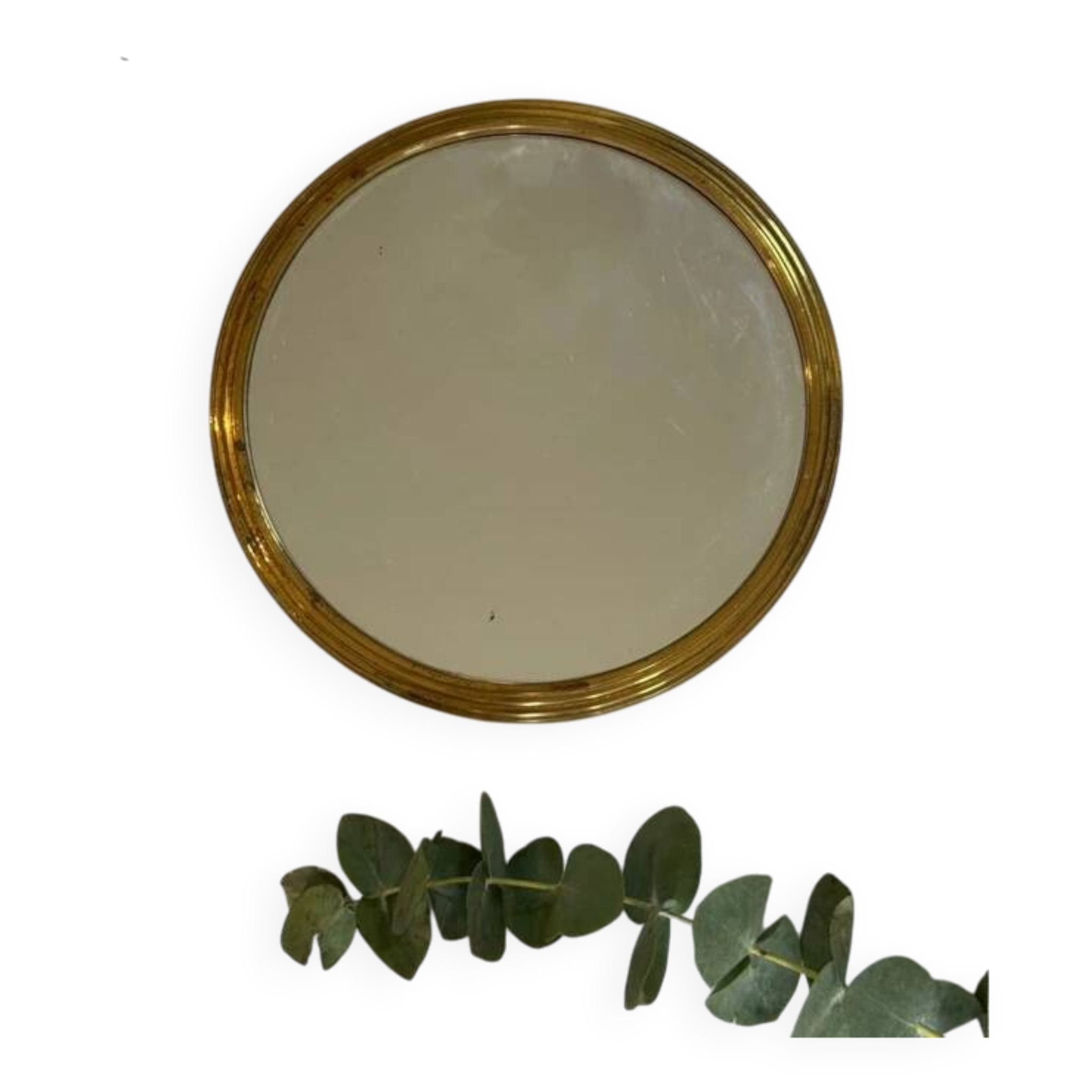 Plateau miroir doré vintage