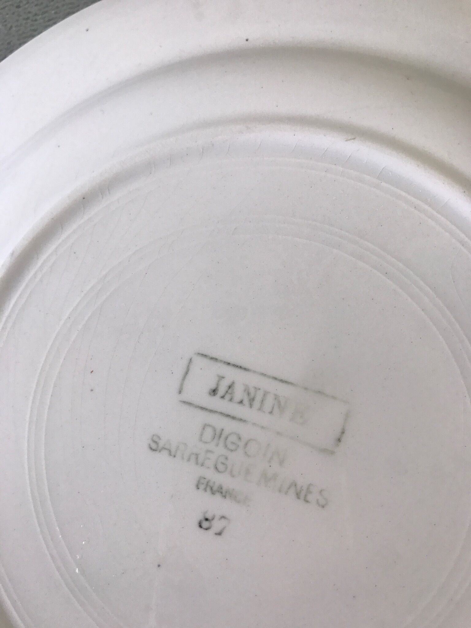 Plates old vintage Sarreguemines